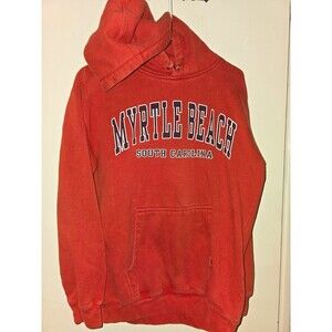 ​Vintage Prairie Mountain Myrtle Beach SC Burnt Orange Hoodie Sweatshirt Medium